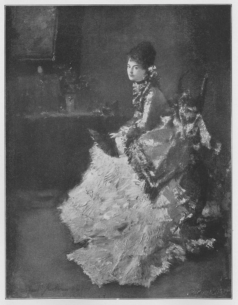 Signora in bianco e blu